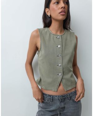 Mango Teen denim-weste - Grau
