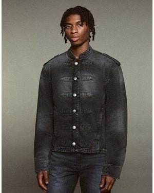 Bershka Button-Up Jacket - Grey