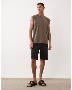 River Island Washed Denim Shorts - Natural
