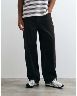 AllSaints Rivet Wide Leg Cord Denim Jeans - Black