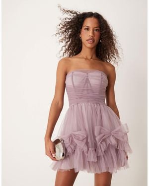 LACE & BEADS – minikleid - Lila
