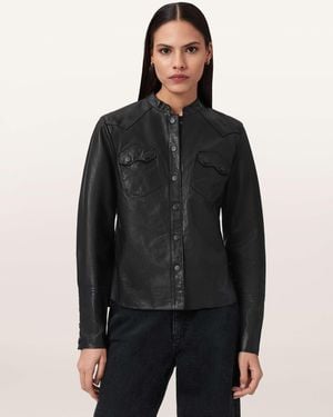 AllSaints – rock – hemdbluse - Schwarz