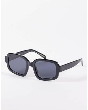 A.Kjærbede Gafas De Sol Negras Extragrandes Curvadas De Estilo Retro Pluto De - Azul