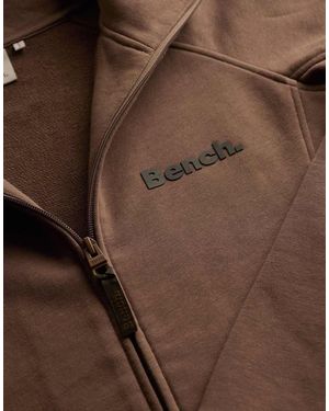 Bench x Superdry & Co High Neck Sweat Track Top - White