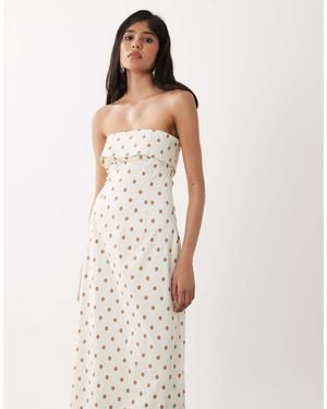 WeWoreWhat Strapless Foldover Midaxi Dress - White
