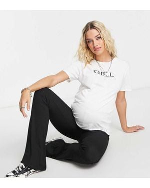 Topshop Maternity Maternity Skinny Rib Flared Trousers - White
