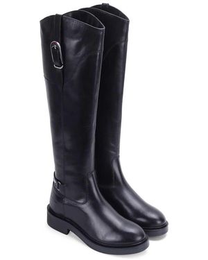 OFF THE HOOK Botas Por La Rodilla Negras De Cuero Carnaby De - Azul