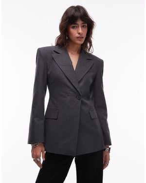 ASOS Cinch High Break Point Blazer - Blue