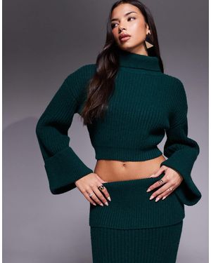 Wanderdoll – mabel – exklusiver cropped-rollkragenpullover - Grau