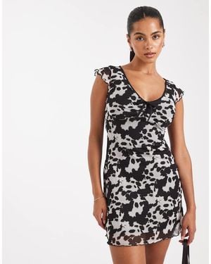 New Look Mesh Mini Tea Dress - Black