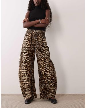 ASOS Jean léopard écaille - Marron