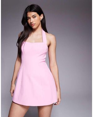 Bardot Nevelle Hourglass Halter Neck Mini Dress - Pink
