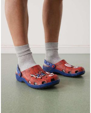 Crocs™ Zuecos Azules Clásicos Con Diseño De Spiderman De