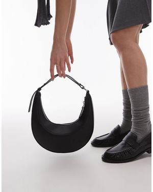 Mango Rounded Shoulder Bag - Black