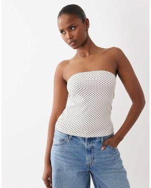 The Frolic Exclusive Cotton Bandeau Top - White