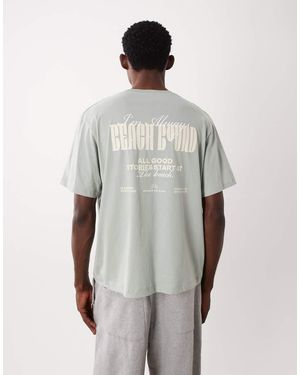 JJ Rebel Oversized T-Shirt With Backprint - White