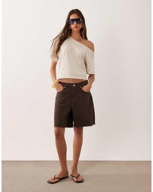 Mango Pantaloncini Di Jeans - Neutro