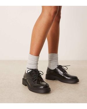 Glamorous Derby Lace-Up Shoes - Brown