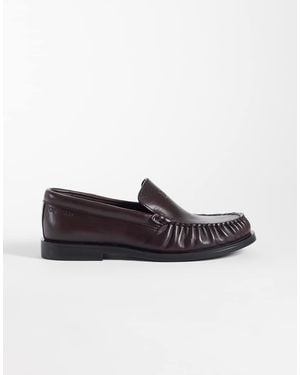 Calvin Klein Leather Essential Loafers - Brown