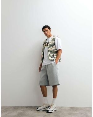 CERNUCCI Scuba-Style Fabric Oversized Jorts - Grey