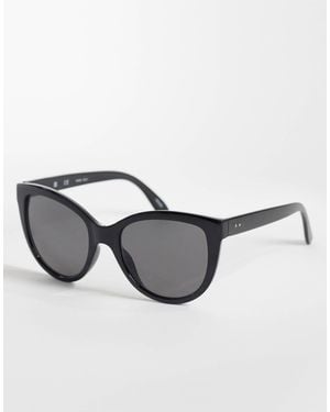 Vero Moda – große, abgerundete sonnenbrille - Schwarz