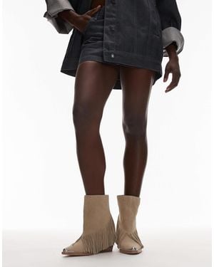 Bronx – jukeson – cowboy-stiefeletten aus wildleder - Schwarz