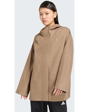 adidas Essentials Rain Parka - Natural
