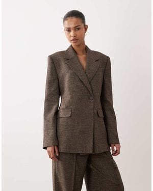 Mango Capsule Ruben Premium Tailored Blazer Co-Ord - Brown