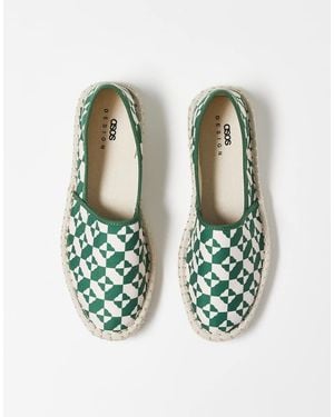 ASOS Slip On Espadrilles - Metallic