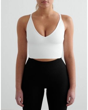 Aim'n Bralette Moldeador Sin Costuras Con Tirantes Cruzados En La Espalda - Azul