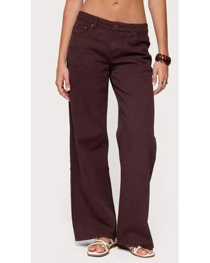 Edikted Roman Low Rise Slouchy Jeans - Red