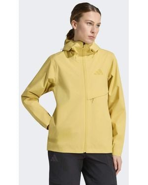 adidas Originals Terrex Multi 2 Layer Climaproof Rain Jacket - Yellow