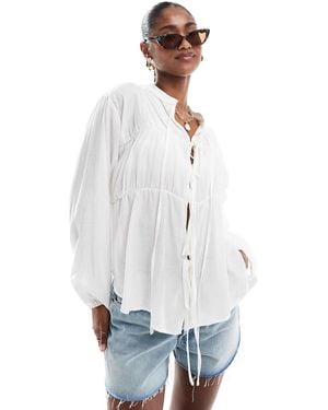 Threadbare – langärmlige bluse - Weiß