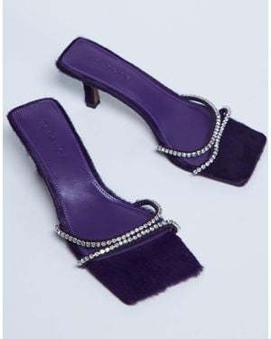 TOPSHOP Astrid - mules à talon ornées - Violet