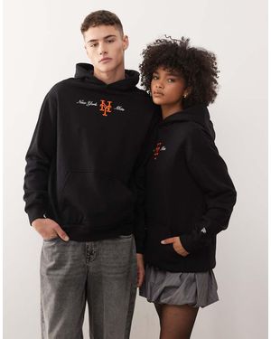 KTZ Ny Mets Oversized Script Logo Hoodie - Black