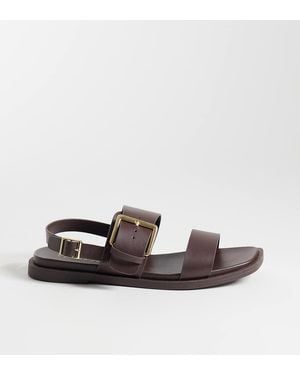 New Look 2 Part Sling Back Buckle Sandal - Brown