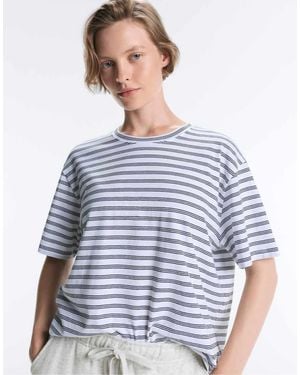Oysho Striped Short-sleeved T-shirt - Blue