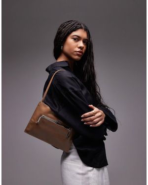 Mango Front Pocket Detail Shoulder Bag - Black