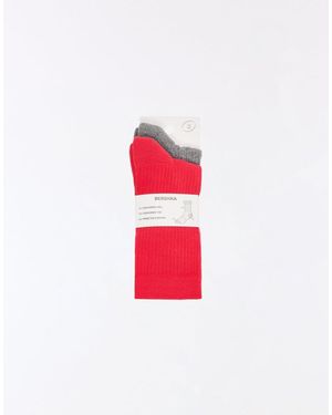 Bershka Pack Of 2 Socks - Red