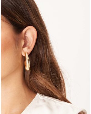 ASOS Hoop Earrings With Chunky Bubble Design - Brown