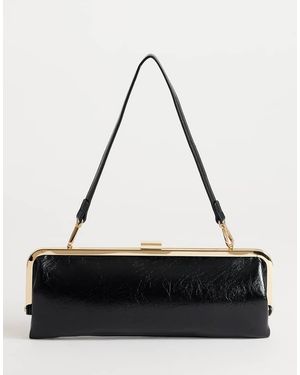 TOPSHOP Poppy Kleine Rechthoekige Schoudertas Met Sluiting - Zwart