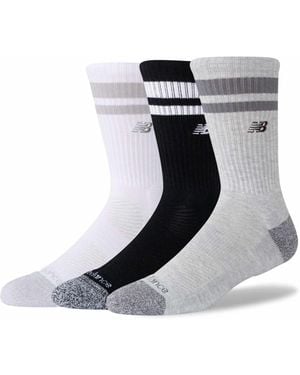 New Balance Active premium gestreifte crew-socken im 3er-pack - Mehrfarbig