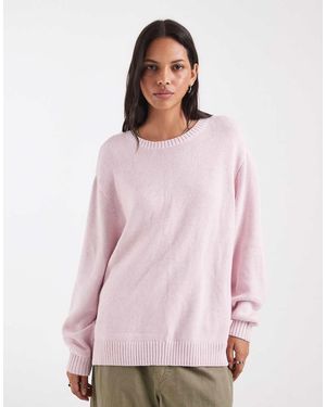 Hollister Knitted Boxy Crew Neck Jumper - Pink