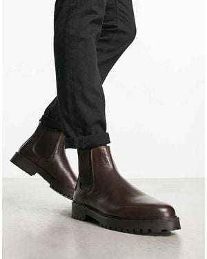 Walk London Sean Chunky Chelsea Boots - Black