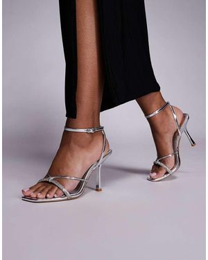 SIMMI Simmi London Sebelle Embellished Heeled Sandals - Metallic