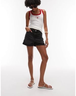 Mango Mom Denim Shorts - Black