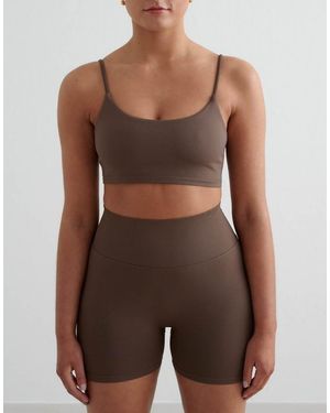 Aim'n Reggiseno Modellante Senza Cuciture Color Caffè Macchiato Con Spalline Sottili - Marrone