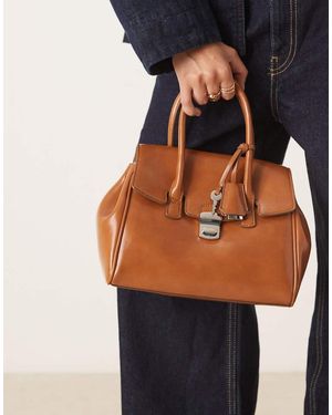 Mango Borsa Scuro Con Fibbia - Blu