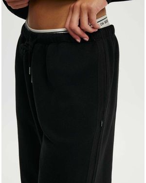 Cotton On Active Raw Edge Wide Leg Sweatpant - Black