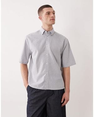 Only & Sons Boxy Fit Oxford Shirt - Gray